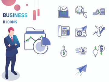 Bleu : Business And Finance IconSet preview picture