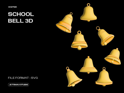 3D School Bell Illustration