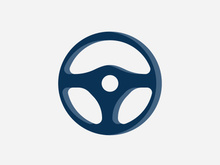 Car steering wheel logo illustration vector