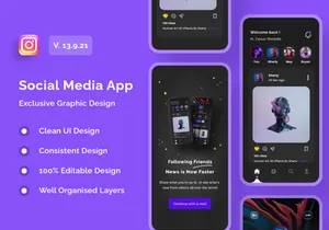 Instagram Social Media App UI Kits