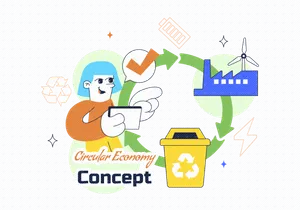 10 Circular Economy Vector Illustration