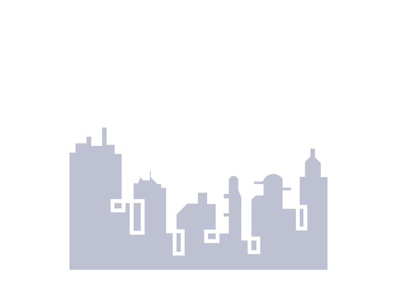 Modern City skyline illustration in flat design