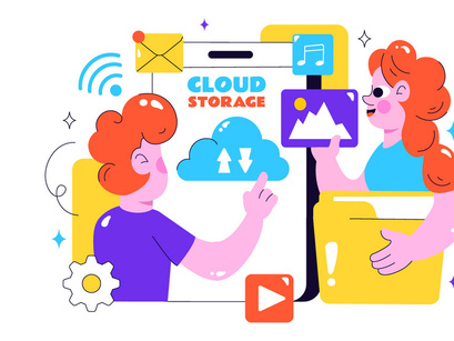 10 Cloud Storage Illustration
