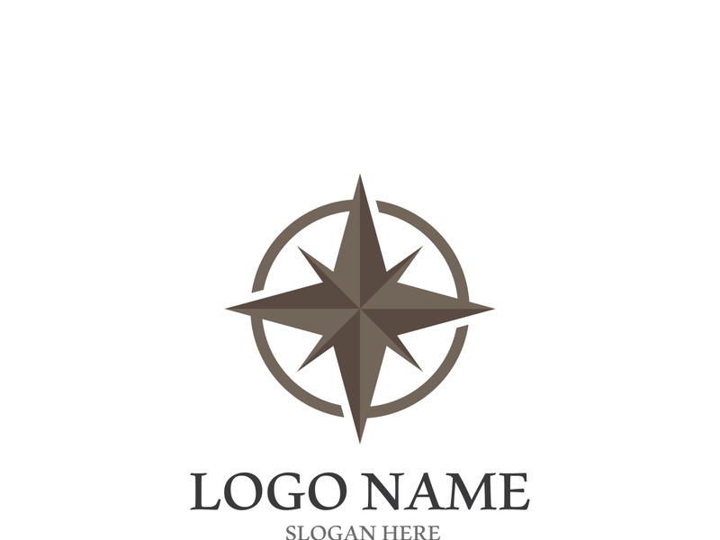 Compass logo template vector icon illustration design