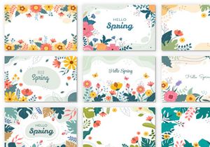 32 Spring Time Landscape Background illustration