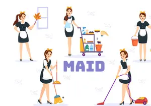 15 Professional Girl Maid Illustration