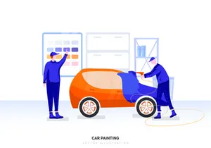 [Part 30] Car Service Vector Scenes