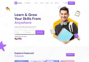 Learnio - LMS and Online Course Figma Template