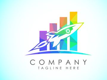 Imagen de vista previa de Plantilla de diseño vectorial de logo de finanzas y contabilidad en estilo low poly, Logo de finanzas empresariales