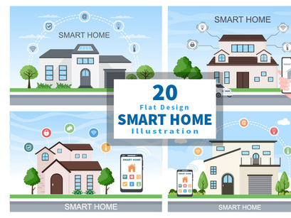 20 Smart Home Technology Vector