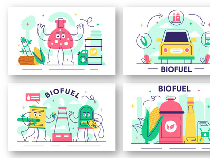 10 Renewable Biofuel Illustration