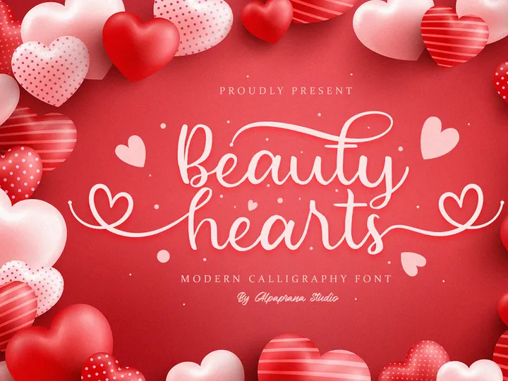 Beauty Hearts - Modern Calligraphy Font preview picture