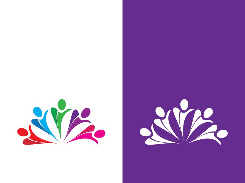 people group and community logo icon illustration design vector