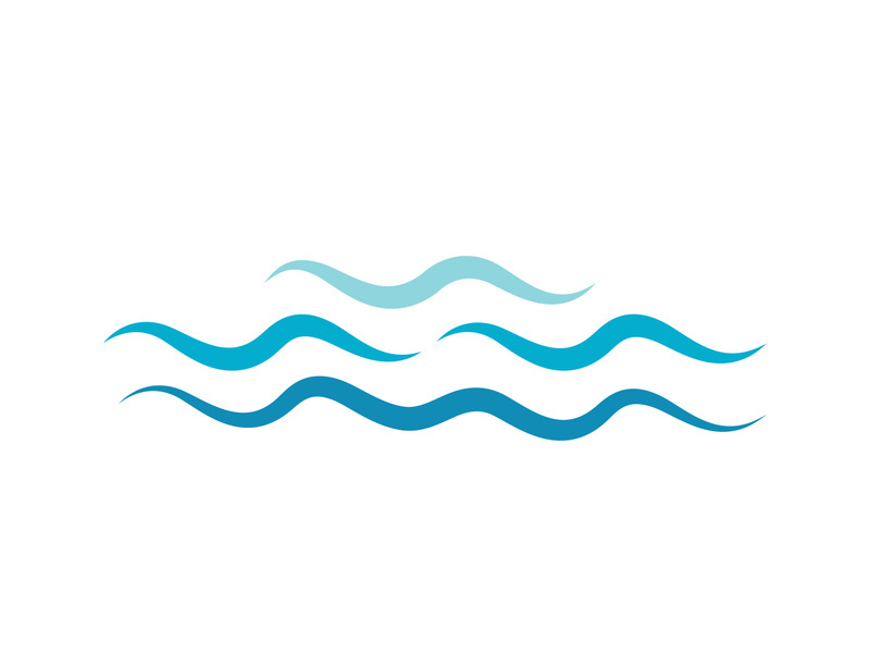 Water wave vector icon illustration
