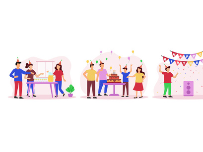 Birthday Flat Illustration