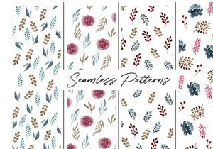 Navy & Burgundy Watercolor Set