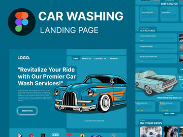 car washing landing page preview picture
