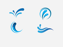 Water Splash logo vector icon illustration design