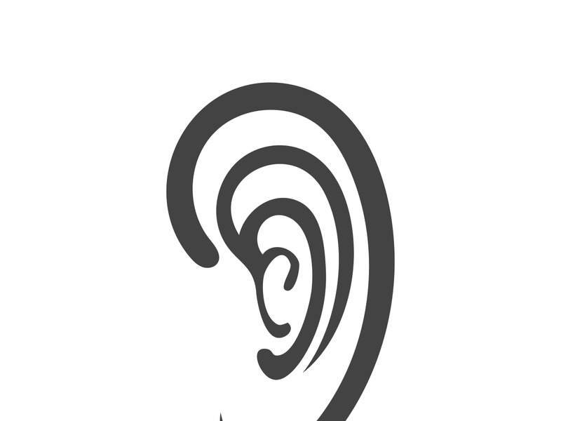 Hearing logo template and symbol vector icon design