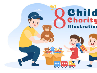 8 Donation Box Toys for Children Illustration