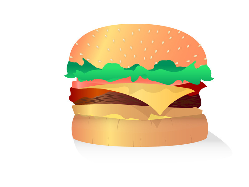 Illustration : Fast Food Burger Cheese