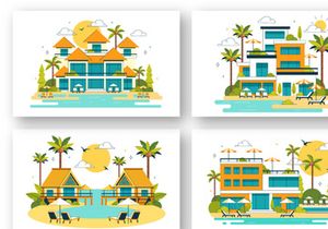 10 Beach Resort Illustration