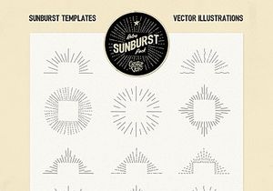 Vintage Glory: Sunburst Vector Set