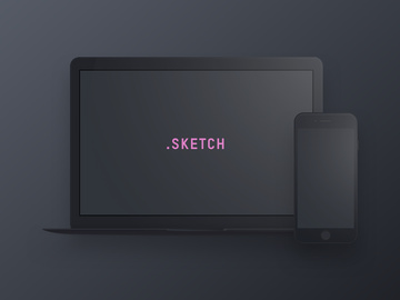 Dark Devices - Free Sketch Mockup preview picture