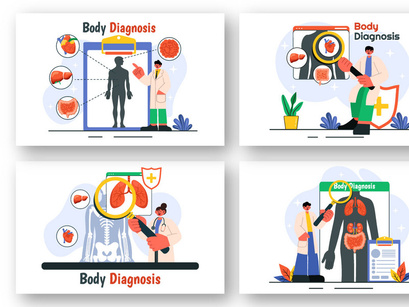 9 Body Diagnosis Illustration