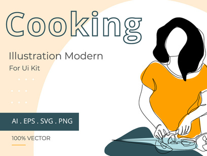 Cooking line illustration