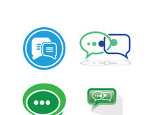 message bubble logo and symbol speech icon illustration