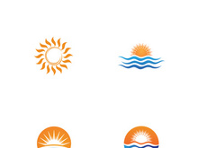 Sun  Logo and icon  Template design