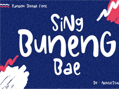 Sing Buneng Bae - Random Doodle Font