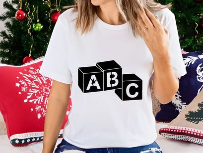 ABC Alphabet Learning Blocks Children Education Vector Icon Set