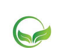 Logos of green tree leaf ecology nature element vector
