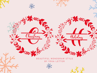 Christmas Holiday Monogram