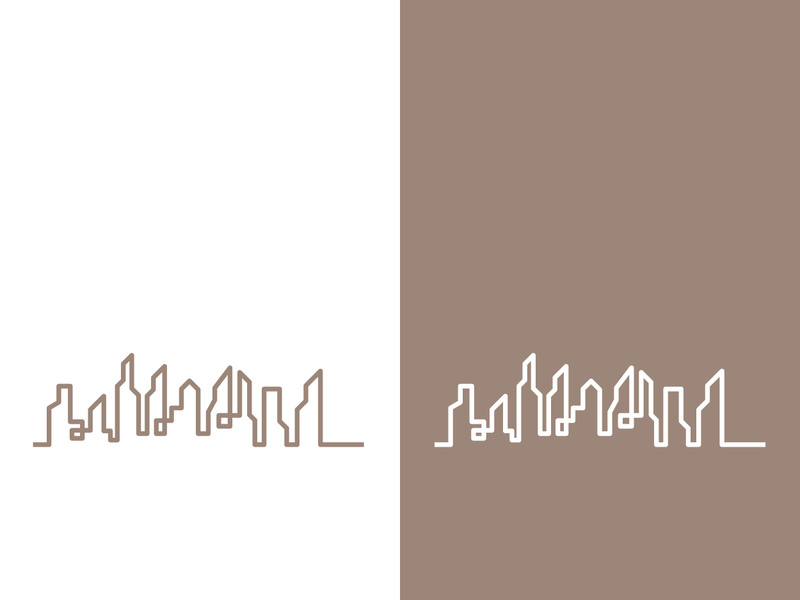Modern city skyline icon silhouette vector illustration design