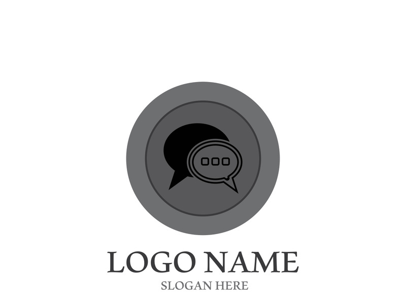 Speech bubble icon logo template vector illustration