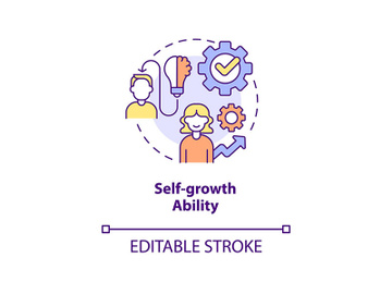 Self-growth ability concept icon preview picture