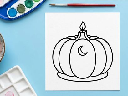 Minimalistischer Halbmond-Laternen mit brennender Kerze. Einfaches Linienkunst-Nachtlicht, das Hoffnung und Spiritualität symbolisiert.