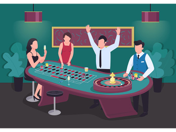 Casino flat color vector illustration preview picture