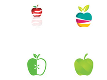 Apple vector illustration design icon logo template