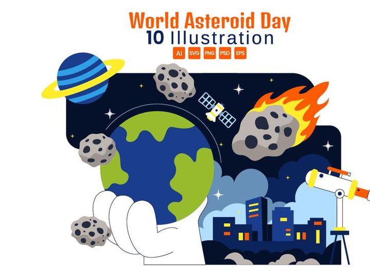 10 World Asteroid Day Illustration