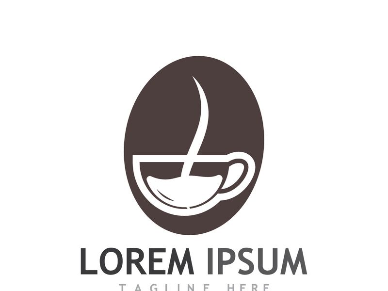 Creative coffee bean logo design.