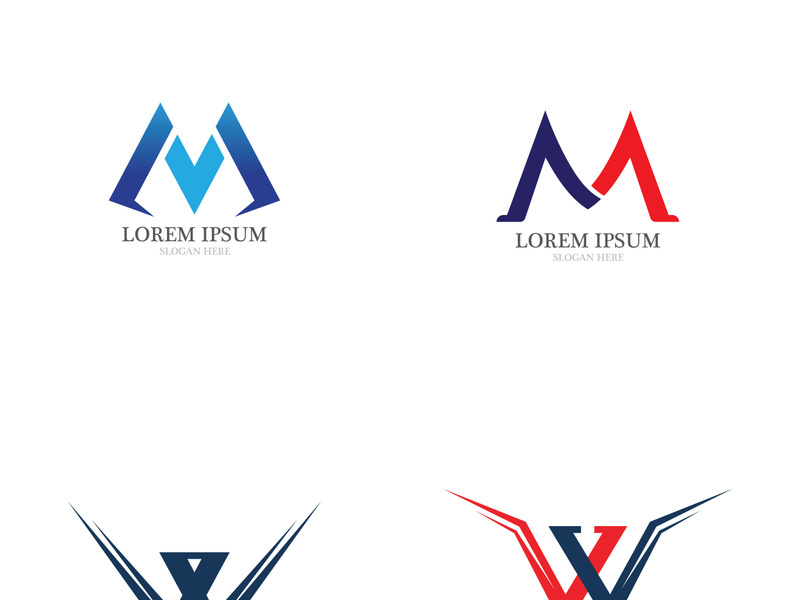 M w Logo Template vector illustration design