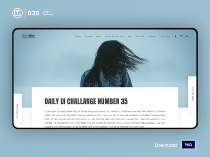 Blog Article Post | Daily UI challenge - Day 035/100