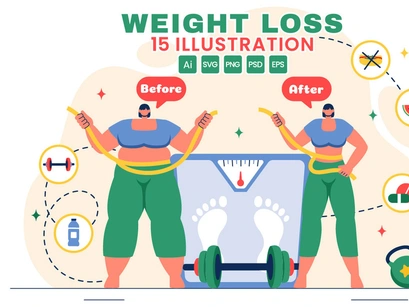 15 Weight Loss Progress Illustration