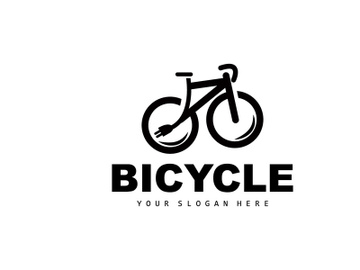 Electric Bicycle Logo, Sport Bike Vector preview picture
