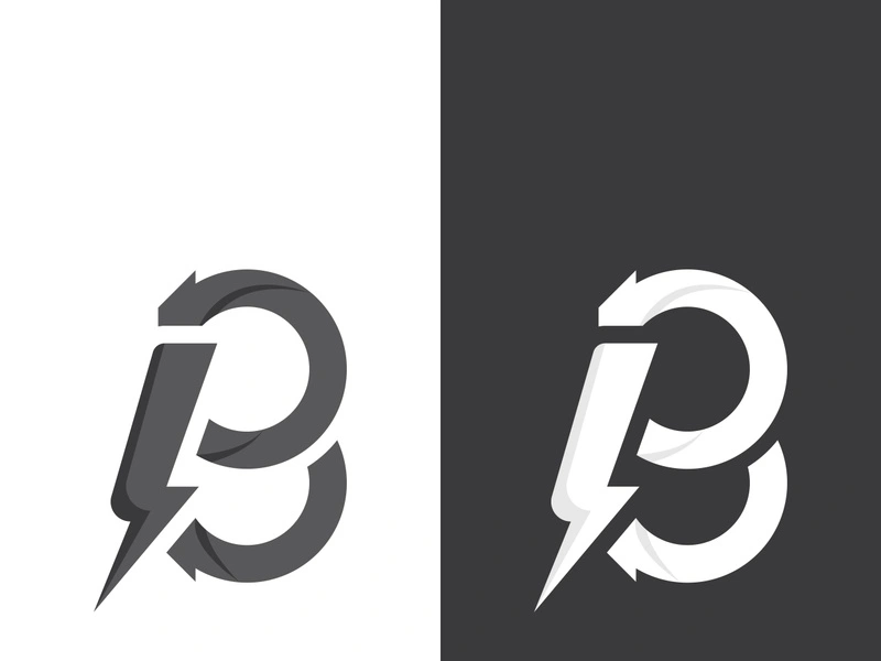 B letter logo template vector illustration