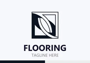 Flooring Logo design, custom Layer Vector elegant business store building